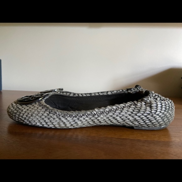 Tory Burch Reva Pony Hair Snakeskin Pattern Ballet Flats sz.6.5 - Picture 6 of 9